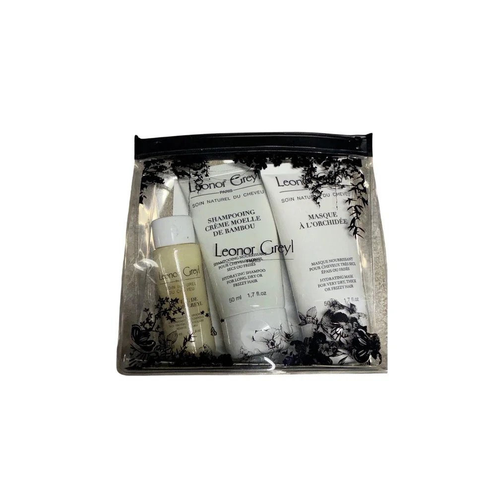 Leonor Greyl Paris Luxury Travel Kit Shampoo Oil Mask Dry Curly Hair 3pc